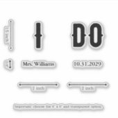 私はゴシックの花嫁結婚の靴をカスタム履く シール (正面)