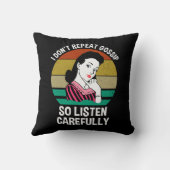 私はゴシップをそう慎重に繰り返し聞ない クッション (裏面)