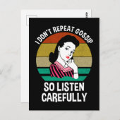 私はゴシップをそう慎重に繰り返し聞ない ポストカード (正面/裏面)