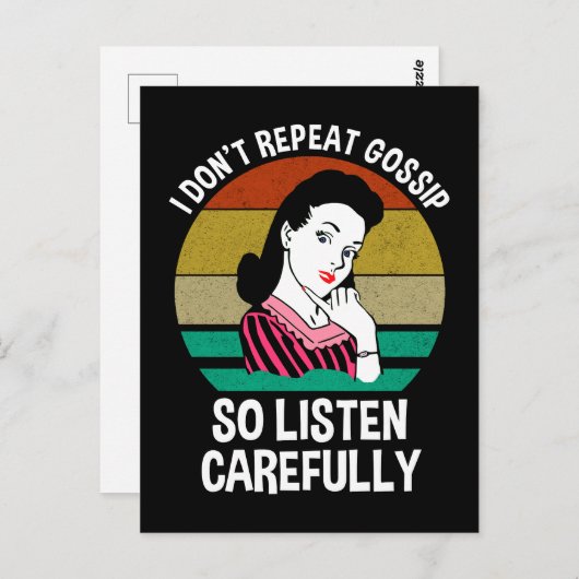 私はゴシップをそう慎重に繰り返し聞ない ポストカード (正面/裏面)