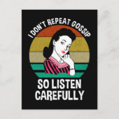 私はゴシップをそう慎重に繰り返し聞ない ポストカード (正面)