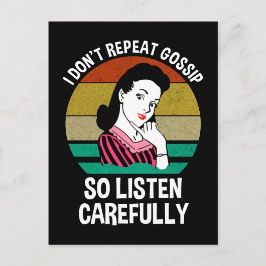 私はゴシップをそう慎重に繰り返し聞ない ポストカード (正面)