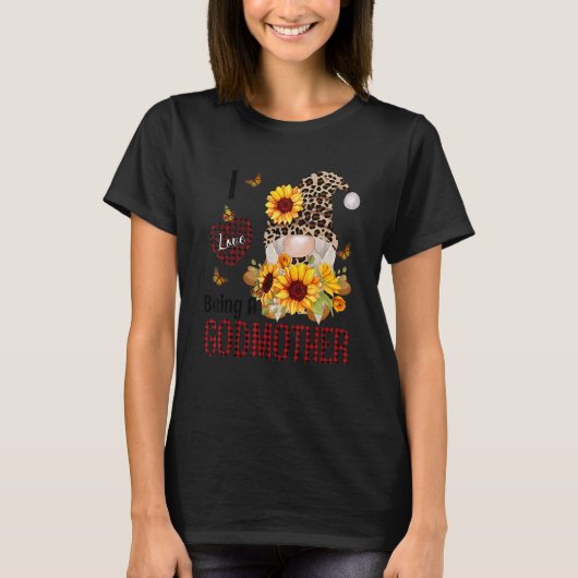 私はゴッドマザー秋格言秋の感謝祭 Tシャツ (正面)