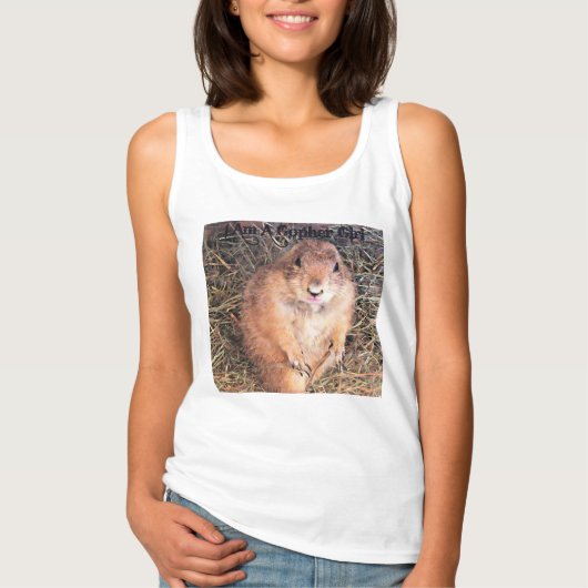 私はゴッファー女子ベーシックなタンクティー Tシャツ (正面)