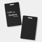 私はゴディーバが好きだ バッジ (正面＆裏面)