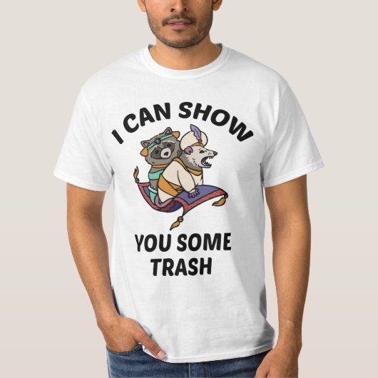 私はゴミのシャツを見せることができる – Racoon Possum Tシャツ (正面)