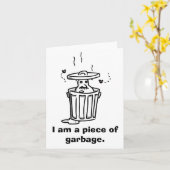 「私はゴミの一枚だ」という悪いカード カード (黄色い花)