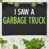 私はゴミをリサイクルするゴミのトラックの衣装を見た キッチンタオル (折り畳み)
