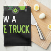 私はゴミをリサイクルするゴミのトラックの衣装を見た キッチンタオル (四つ折り)