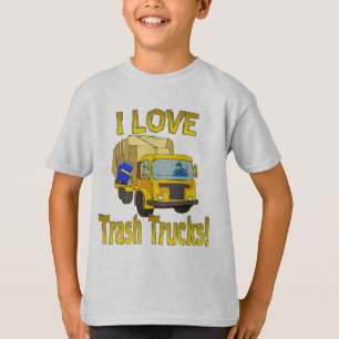 私はゴミトラックのゴミ箱のシャツが大好きです Tシャツ
