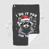 私はゴミ箱のクリスマスアライクおもしろいーンのためにやってる ゴルフタオル (インサイチュ)