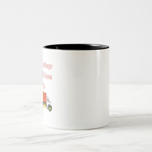 私はゴミ車を運転して知っている ツートーンマグカップ (中央)