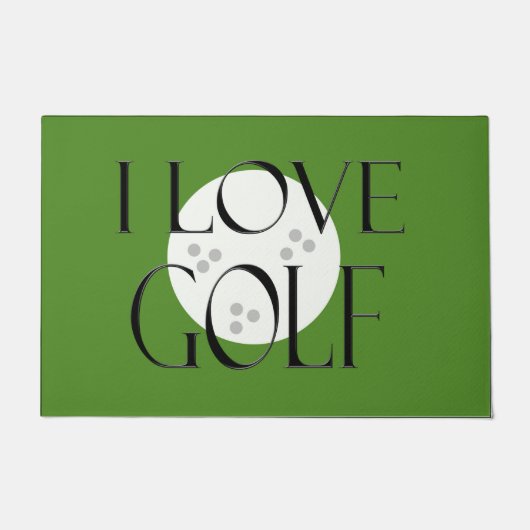 私はゴルフが大好き ドアマット (正面)