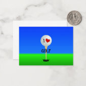 私はゴルフが大好き ノートカード (正面/裏面インサイチュ)