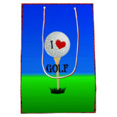 私はゴルフが大好き ミディアムペーパーバッグ (裏面)