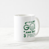 私はゴルフが好きで、3人くらいかな コーヒーマグカップ (正面右)