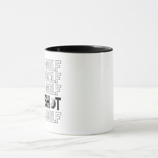 私はゴルフが嫌い良いショット私はゴルフスポーツが大好おもしろいき マグカップ (中央)