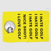 私はゴルフが嫌い – ゴルフタオル (横)