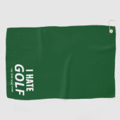 "私はゴルフが嫌い"誰もゴルフ引用文と言った | おもしろい ゴルフタオル (横)