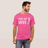 私はゴルフの日を飲み運転する Tシャツ (正面フル)