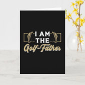 私はゴルフの父ゴルフプレーヤーおもしろい カード (黄色い花)