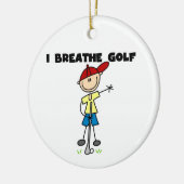 私はゴルフを吸う セラミックオーナメント (左)