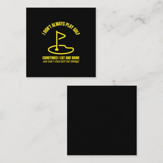 私はゴルファー遊おもしろいゴルフを必ずしもしない コーリングカード (正面/裏面)