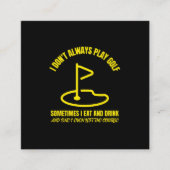 私はゴルファー遊おもしろいゴルフを必ずしもしない コーリングカード (正面)