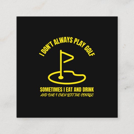 私はゴルファー遊おもしろいゴルフを必ずしもしない コーリングカード (正面)