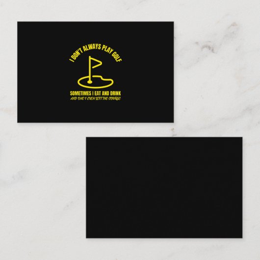 私はゴルファー遊おもしろいゴルフを必ずしもしない 名刺 (正面/裏面)