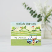 私はゴルフカートの緑の人予算の移動を移動した 案内状 (スタンド正面)