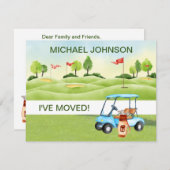 私はゴルフカートの緑の人予算の移動を移動した 案内状 (正面/裏面)