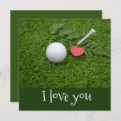 私はゴルフボールと赤いハートであなたを愛している (正面/裏面)