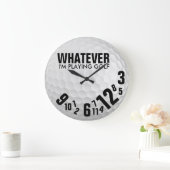 私はゴルフ遊だ ラージ壁時計 (ホーム)