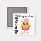 私はゴルフ遊をしたい マグネット (正面/裏面)