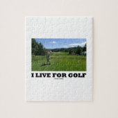 私はゴルフ(ゴルフコースのゴルファー)のために住んでいます ジグソーパズル (縦)