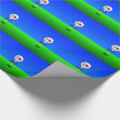 私はゴルフ、ゴルフボールオンティーが大好き ラッピングペーパー (角)