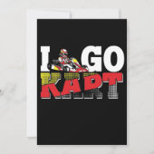 私はゴーカートのレーシングスポーツレースカーが大好き 招待状 (正面)