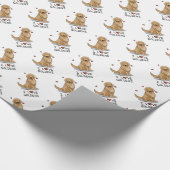 私はゴールデンが大好きゴールデンレトリバーかわいい ラッピングペーパー (コーナー)