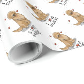 私はゴールデンが大好きゴールデンレトリバーかわいい ラッピングペーパー (ロールコーナー)