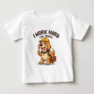 私はゴールデントリーバーおもしろいの仕事懸命 ベビーTシャツ