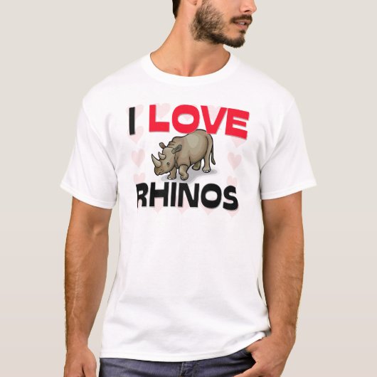 私はサイを愛します Tシャツ (正面)