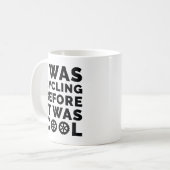 私はサイクリングだったカッコいい コーヒーマグカップ (正面左)