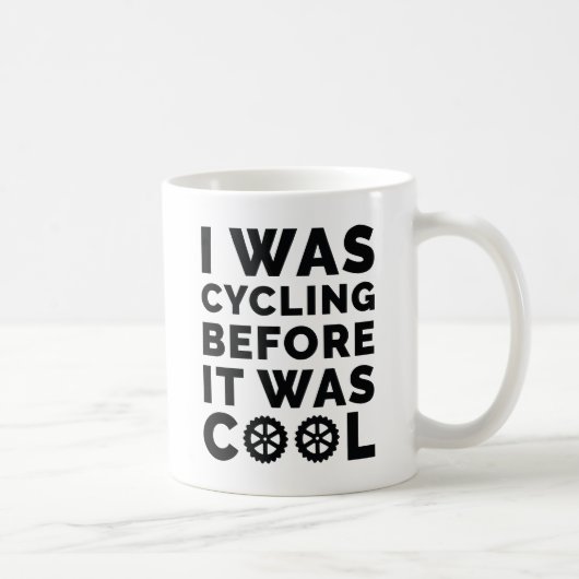 私はサイクリングだったカッコいい コーヒーマグカップ (右)