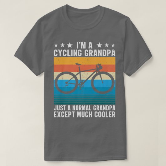 私はサイクリンググランドパおもしろい自転車サイクリング Tシャツ (デザイン正面)