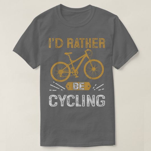 私はサイクリングバイクもしくは自転車に乗る人サイクル Tシャツ (デザイン正面)