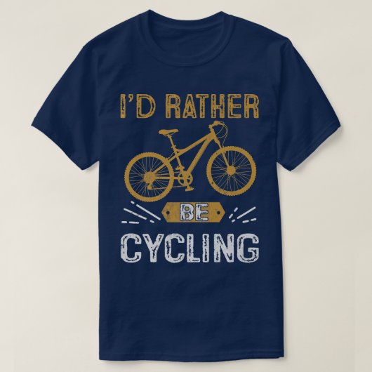 私はサイクリングバイクもしくは自転車に乗る人サイクル Tシャツ (デザイン正面)
