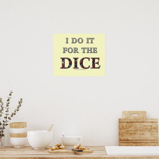 私はサイコロ ポスター (キッチン)