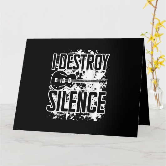 私はサイレンスベース奏者のギタおもしろいーミュージックを破壊する カード (黄色い花)