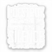 私はサイレンスベース奏者のギタおもしろいーミュージックを破壊する シール (正面)